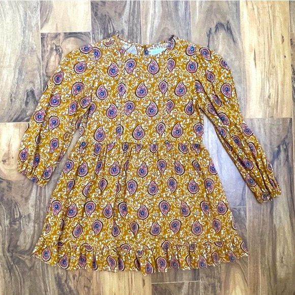 2 Girls Dresses/Tunics Bundle // Floral Red and yellow orange // Size 8 girls - Picture 2 of 7